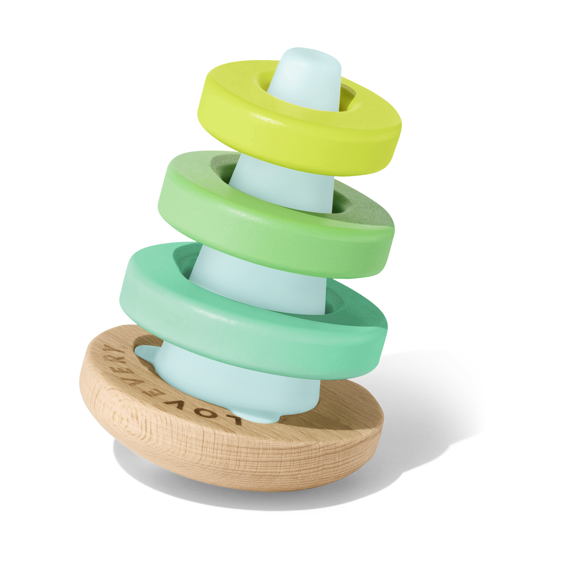 Lovevery Montessori Wobble Stacker, Stacker with 4 Rings.