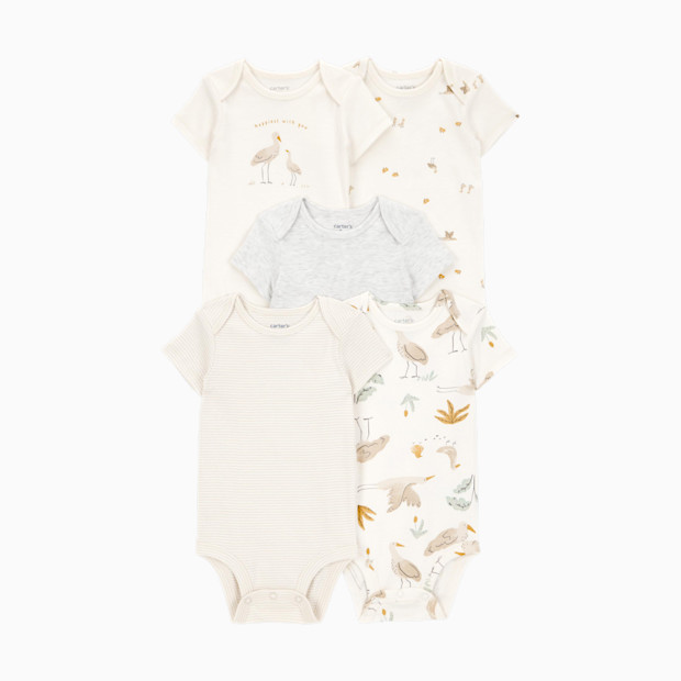 Carter's 5-Pack Short-Sleeve Cotton Bodysuits.