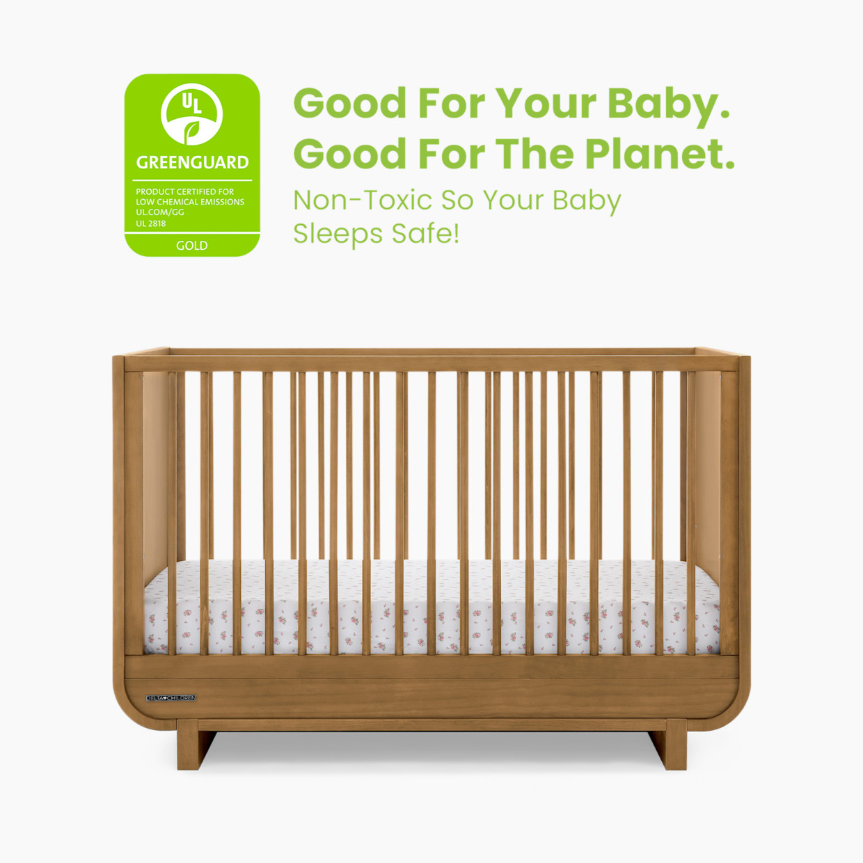 Delta Children Rhodes 4-in-1 Convertible Crib - Acorn.