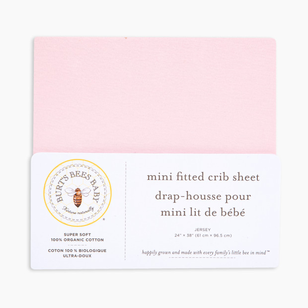 Burt's Bees Baby Fitted Mini Crib Sheet For Portable Play Yards, Pack 'N Plays, And Mini Cribs - Blossom.