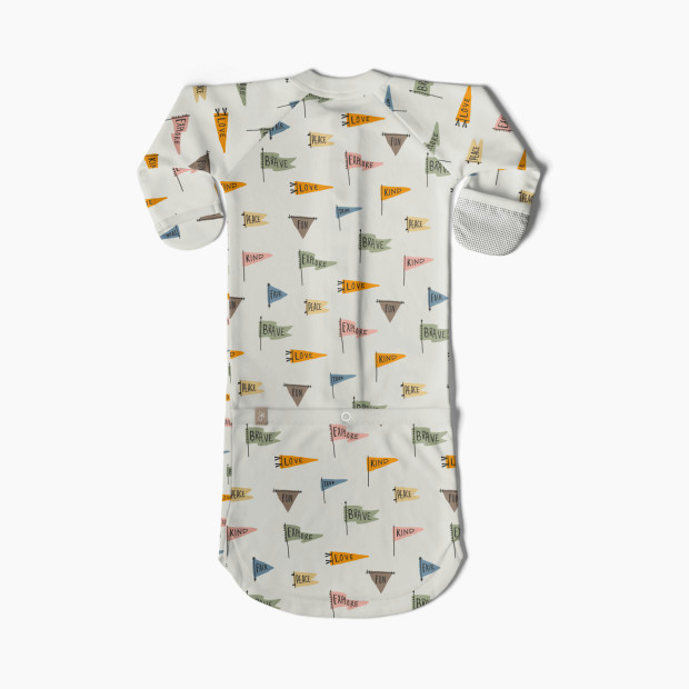 Goumi Kids 24hr Convertible Sleeper Baby Gown - Affirmations, 0-3 M.