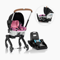 Evenflo Gold Shyft DualRide with Carryall Storage Infant Car Seat and Stroller Combo (Opal Pink)