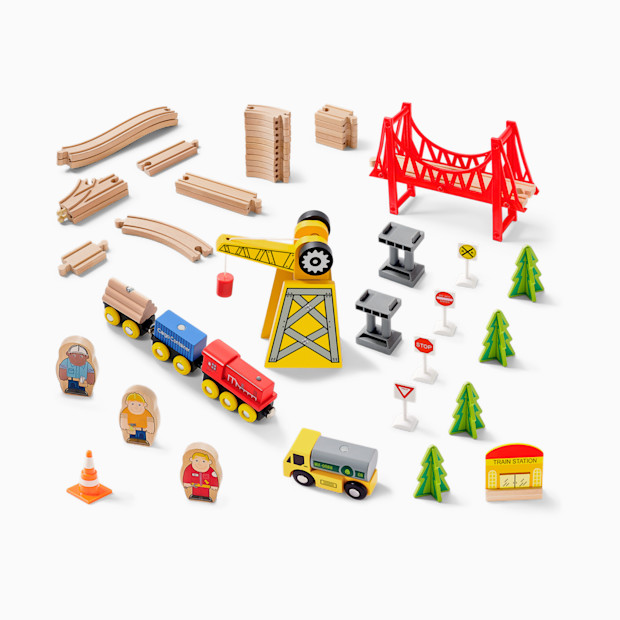 Tiny Land Wooden Track Trains 55 Pcs.