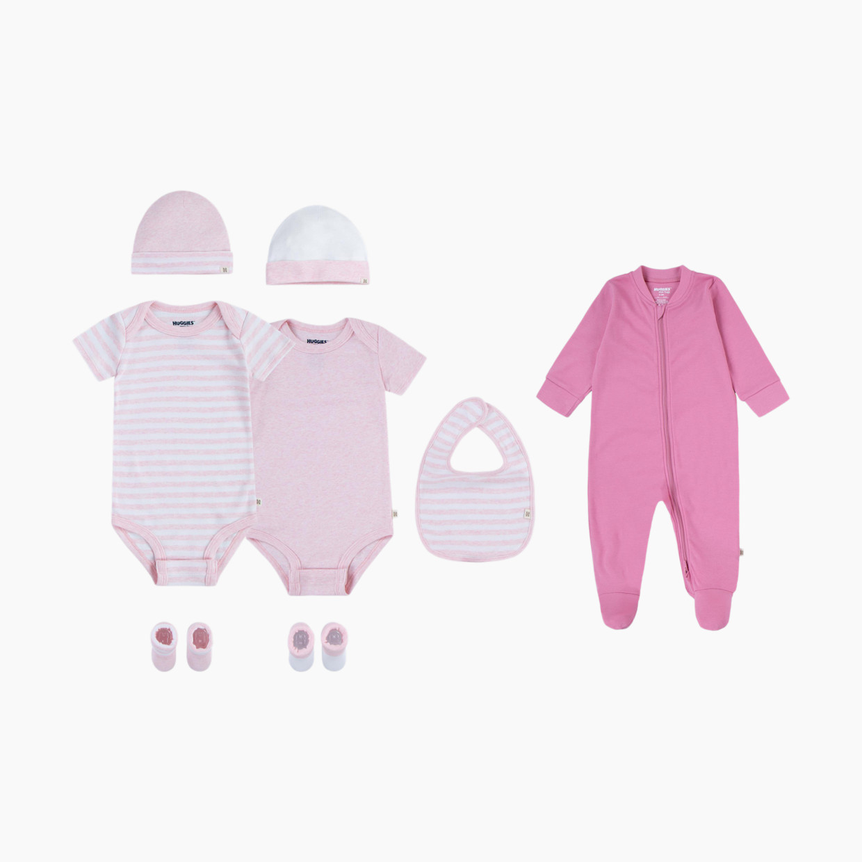 Huggies 8-Pack Gift Box Set - Light Pink Heather, 0-6 M.