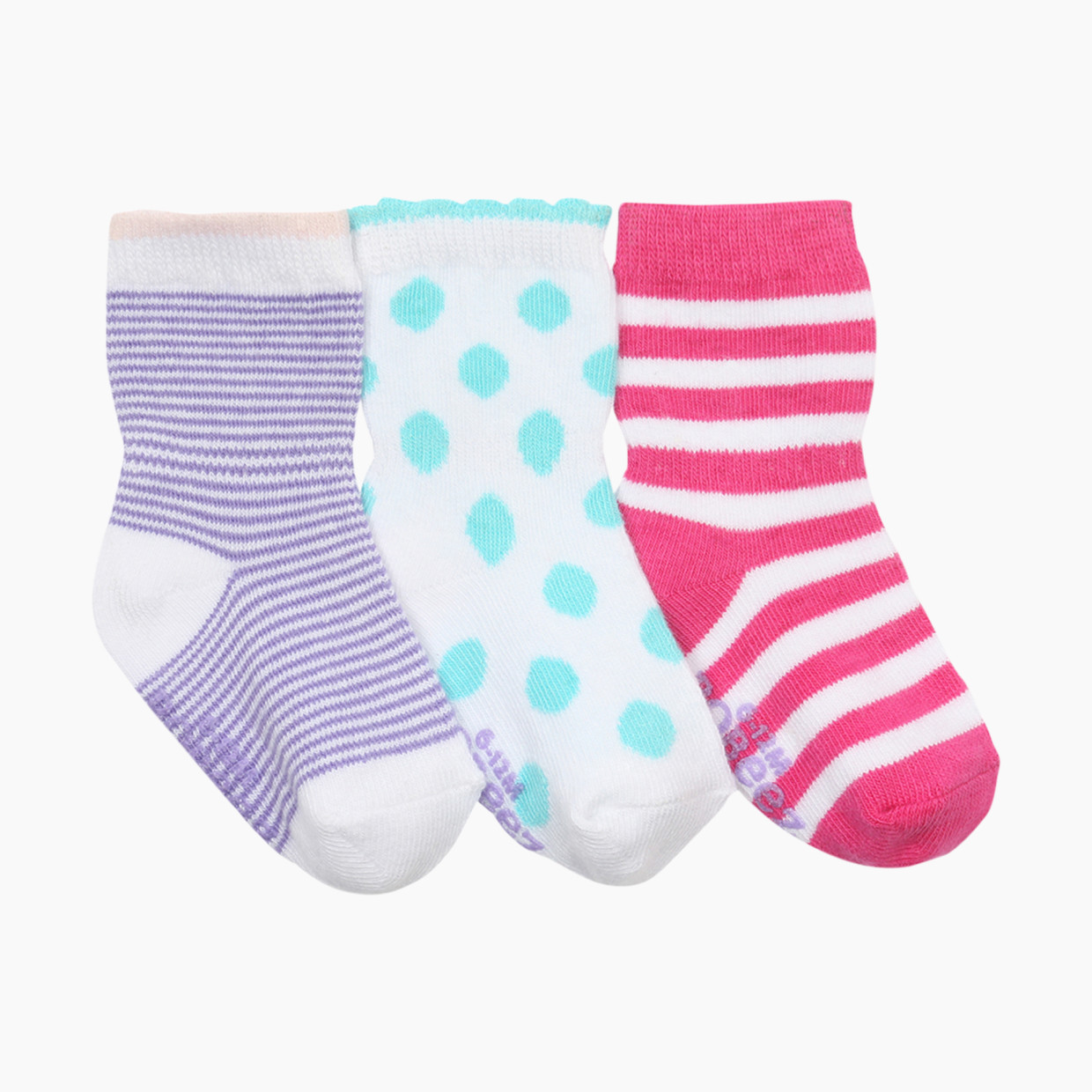 Robeez Socks (3 Pack) - Pretty Dot, 0-6 Months.