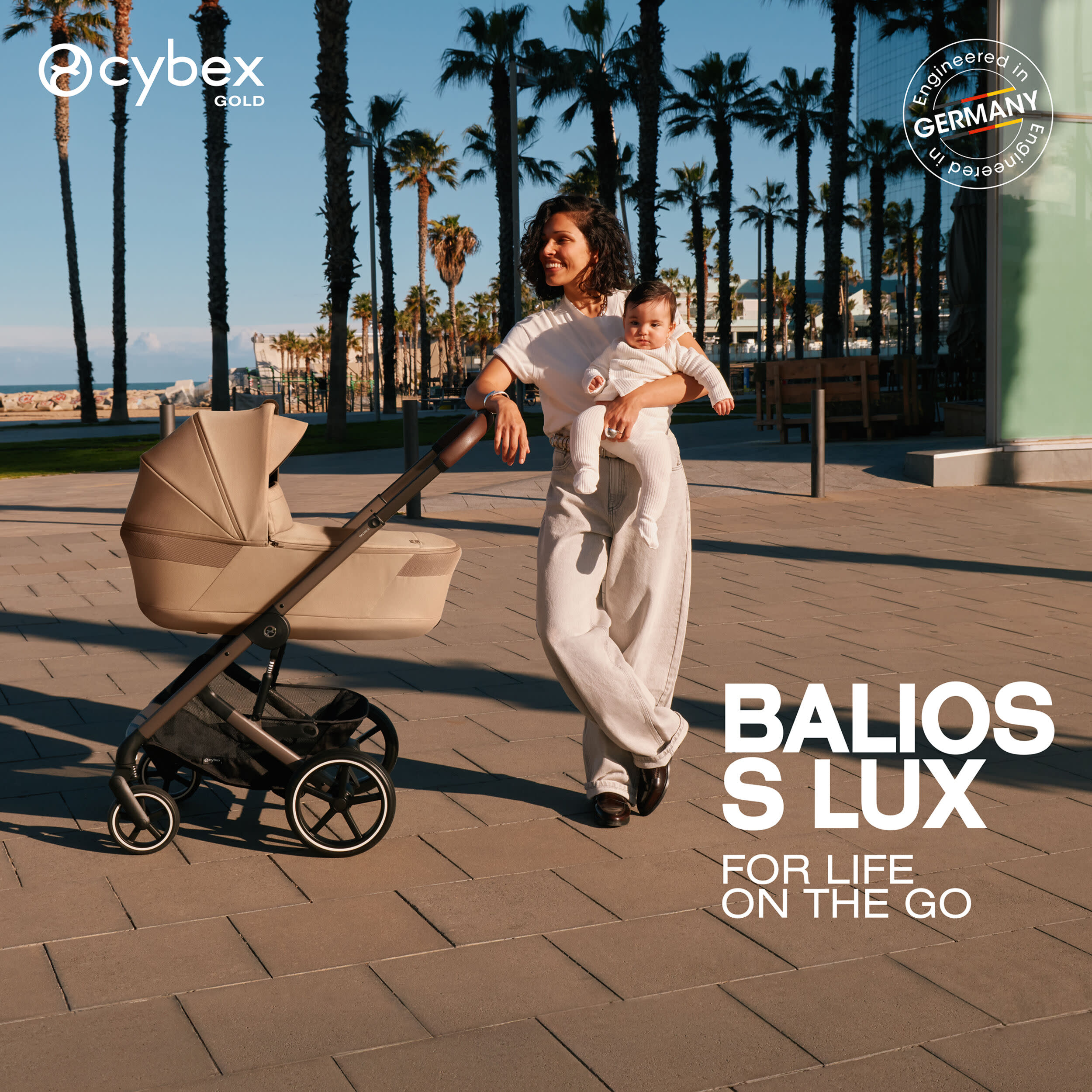Cybex BALIOS Fold Cot - Almond Beige.