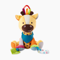 Skip Hop Bandana Buddies Baby Activity and Teething Toy with Multi-Sensory Rattle and Textures, Giraffe