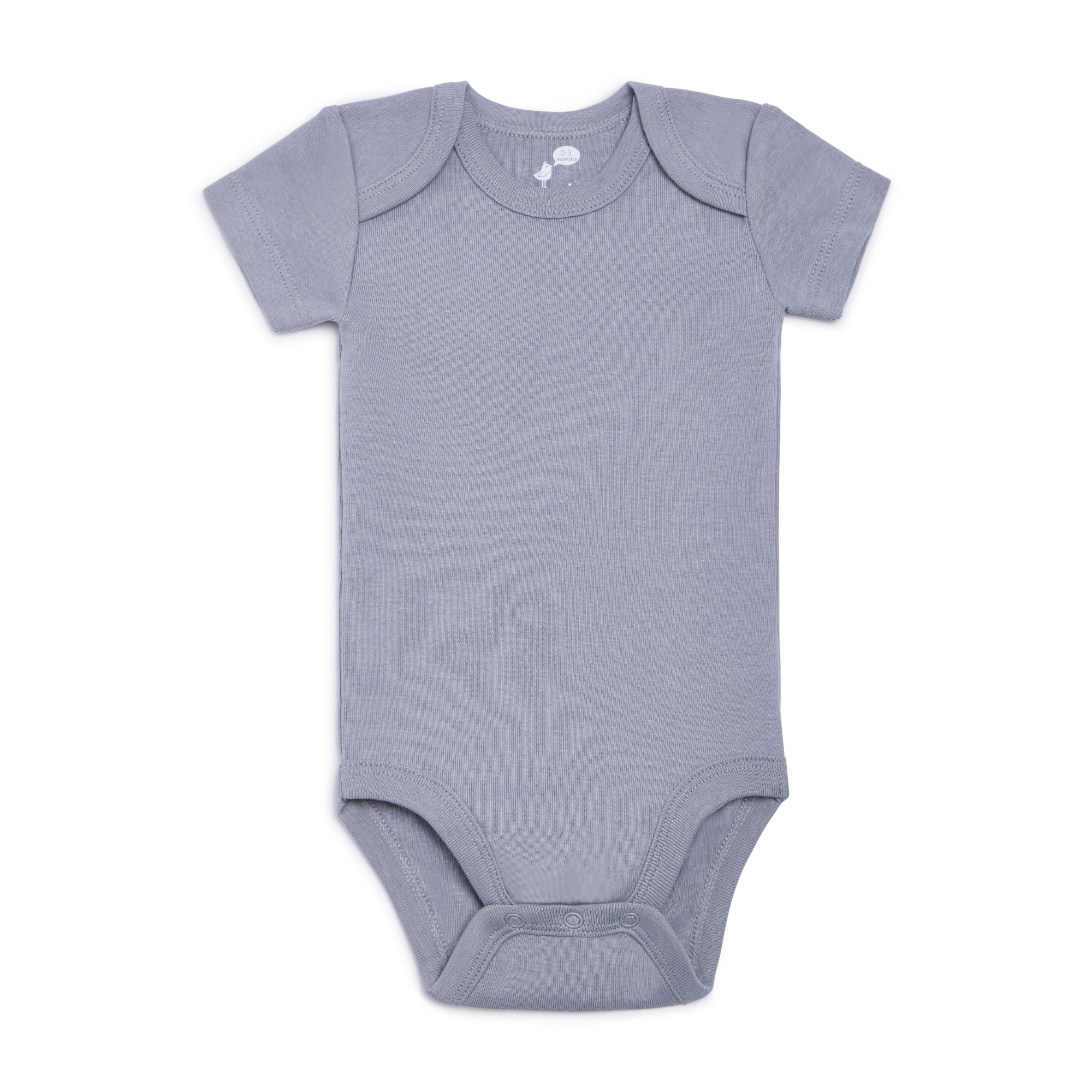 Small Story Short Sleeve Bodysuit Solid (5 Pack) - Grey, 0-3 M.