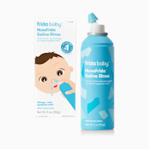 Frida Baby Saline Rinse for Toddler, Kids, Ages 2+, Saline Rinse for Sinus, Instant Congestion Relief & Allergy Relief, Flush Out Allergens, Mucus, Pollen, Dust, Safe for Daily Use