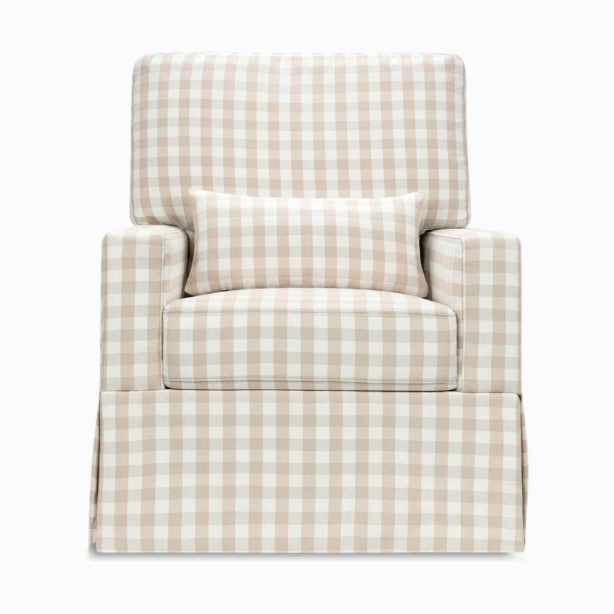 Namesake Crawford Recliner and Swivel Glider - Tan Gingham.