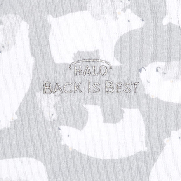 Halo SleepSack Wearable Blanket Cotton - Grey Polar Bears, Large.