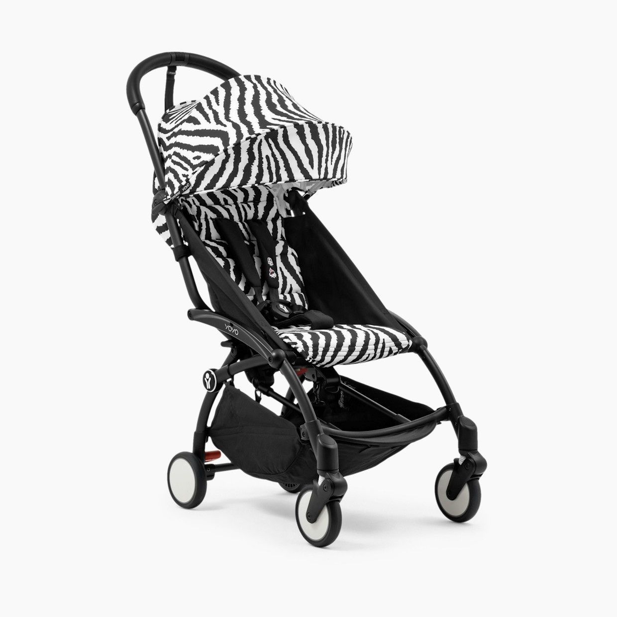 Stokke YOYO³ stroller from 6 months - Black Frame/Zebra Color Pack.