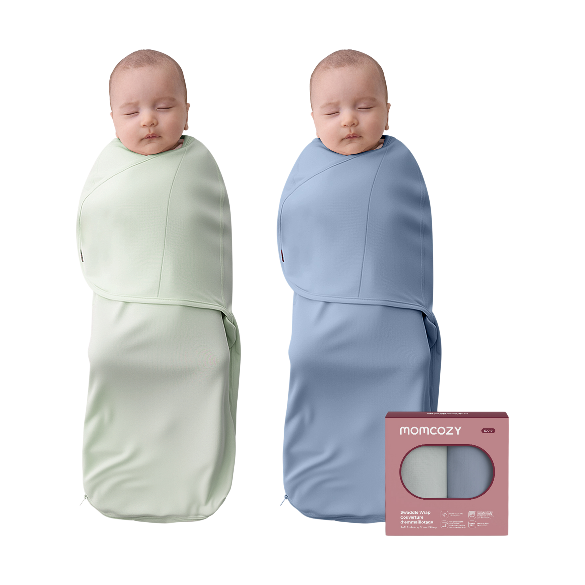 Momcozy Swaddle Sleep Sack (2 Pack) - Serenity.