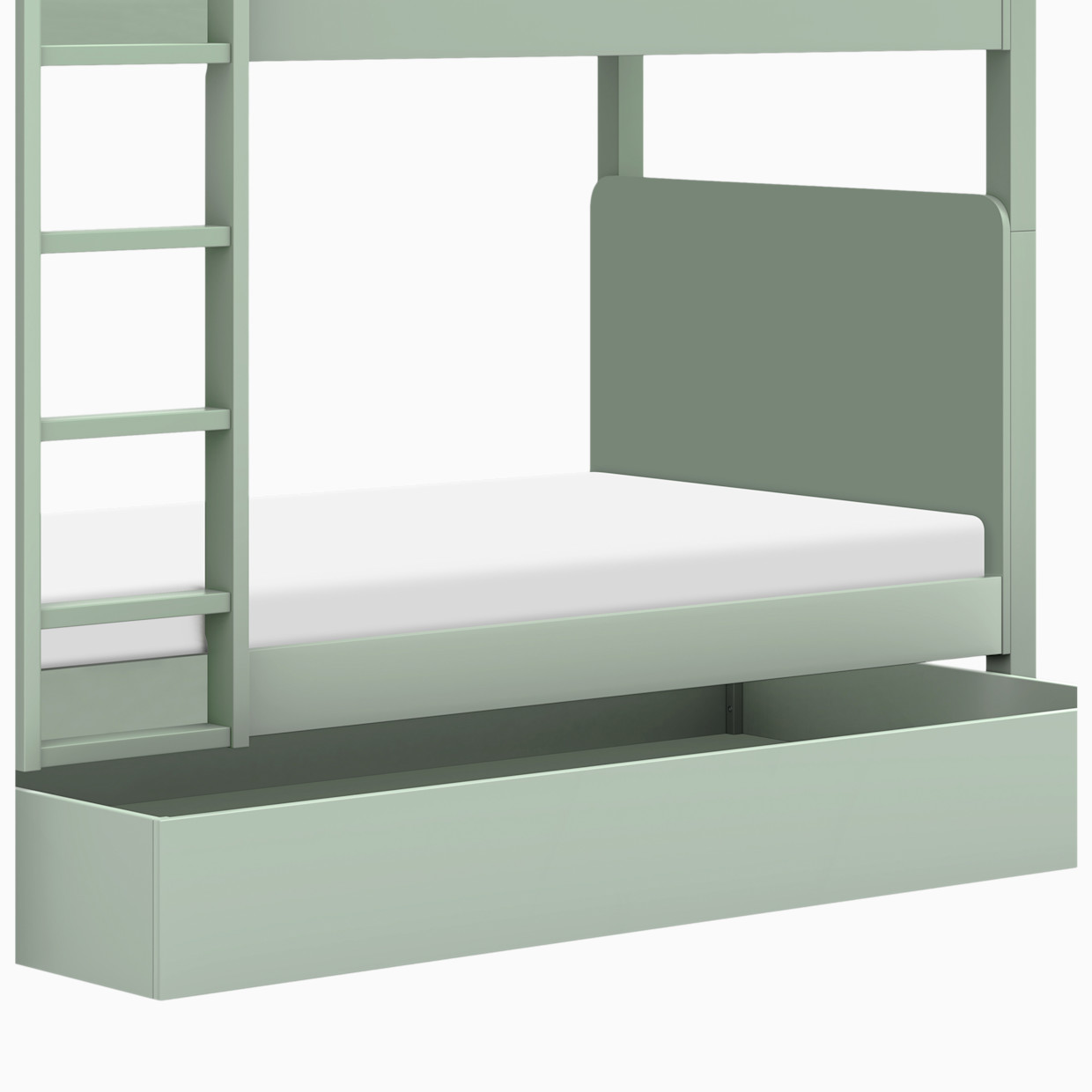 babyletto TipToe Twin Storage Trundle Bed - Light Sage.