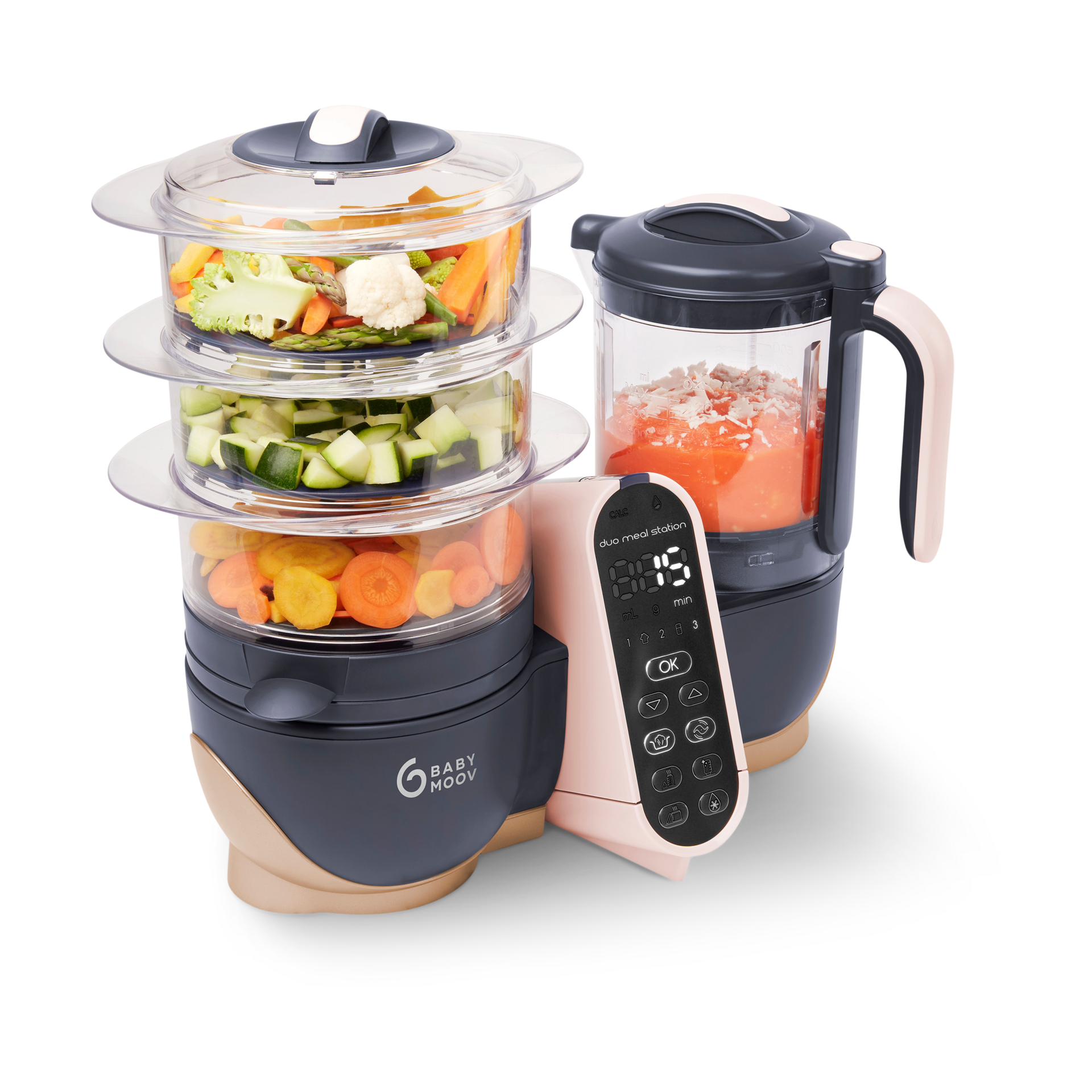 Babymoov Duo Meal Station 6-in-1 Food Prep System XL.