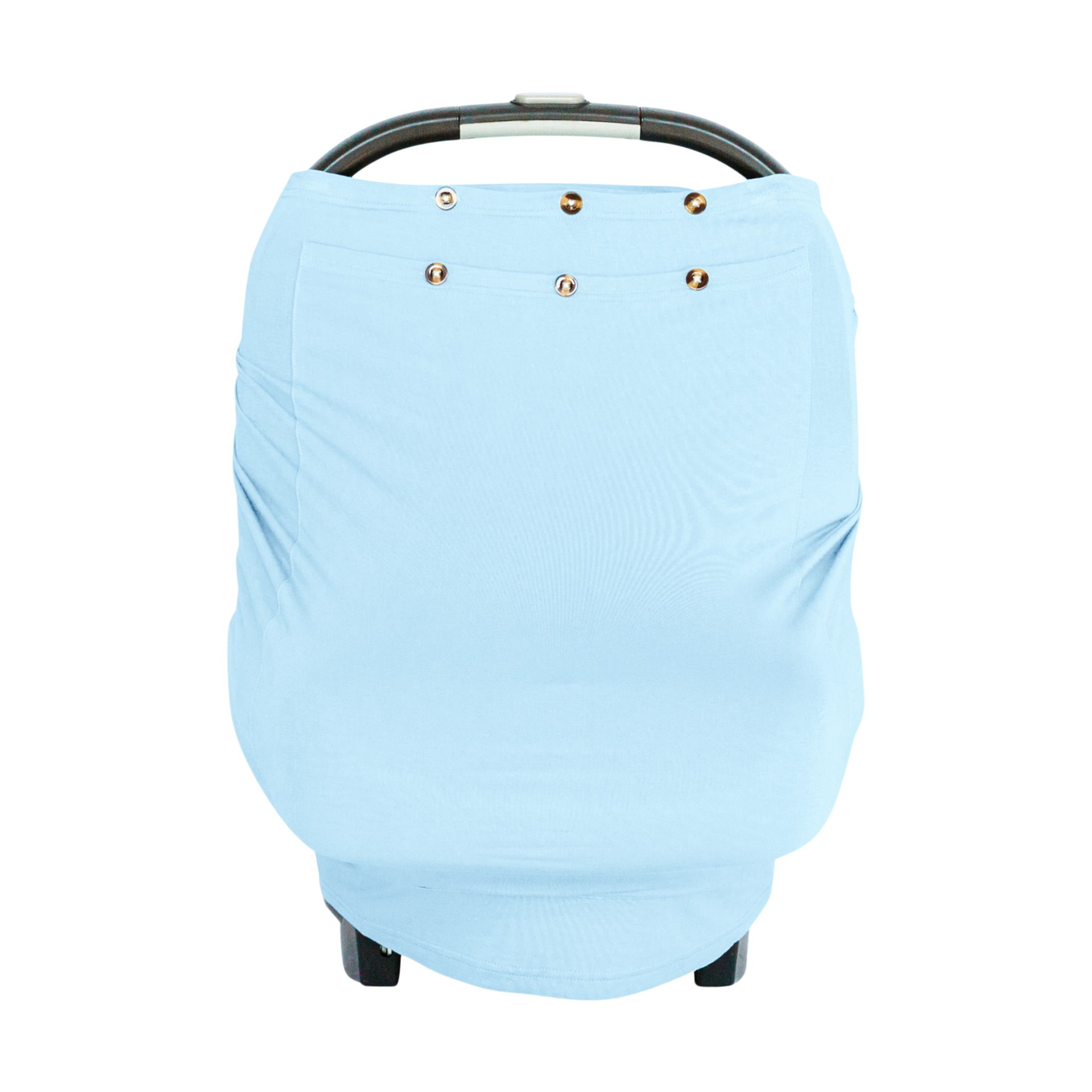 Snuggle Shield LUXE Protection Bamboo Rayon Multi-Use Antimicrobial Air Filtering Infant Cover - Sky Blue, Os.