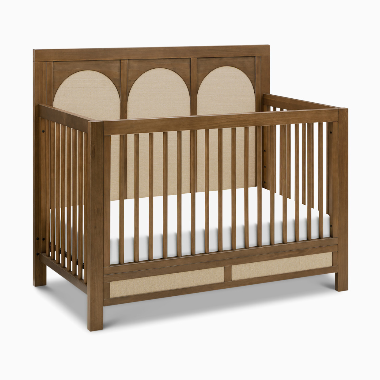 Namesake Eloise 4-in-1 Convertible Crib - Natural Walnut & Performance Sand Eco-Weave.