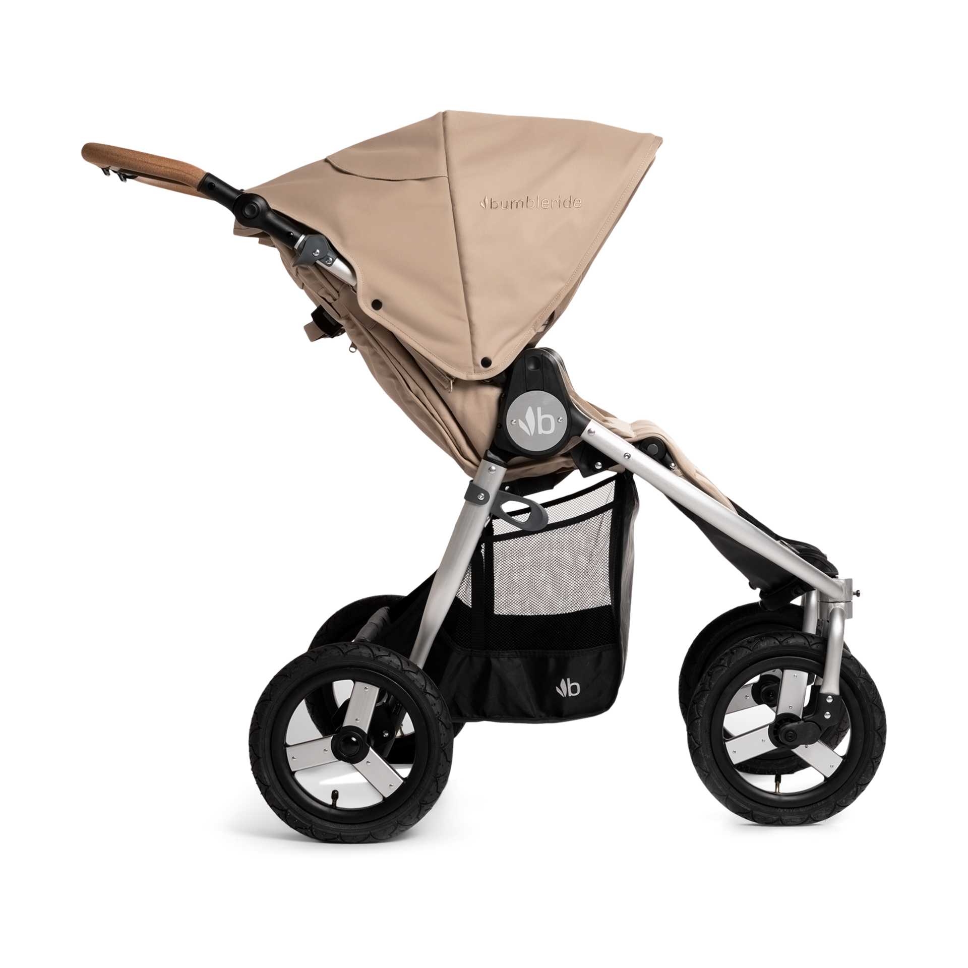 Bumbleride Indie Twin Double Jogging Stroller - Sand Beige.
