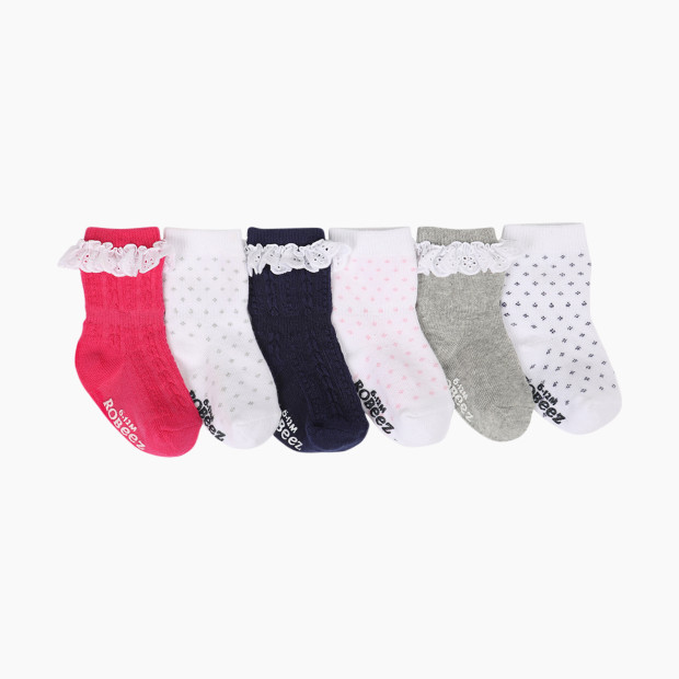 Robeez Socks (6 Pack) - Pretty In Lace, 0-6 Months.