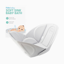 Frida Baby Soft Sink Bath, Sink Bather, Easy to Clean Bather That Supports Baby's Head