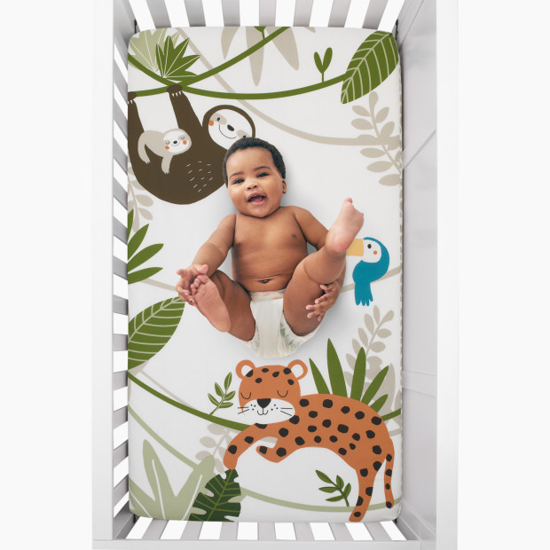 NoJo Baby Photo Op Fitted Crib Sheet - Jungle Gym.