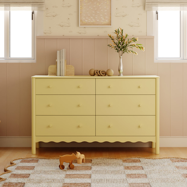 babyletto Swell 6-Drawer Wide Assembled Dresser.