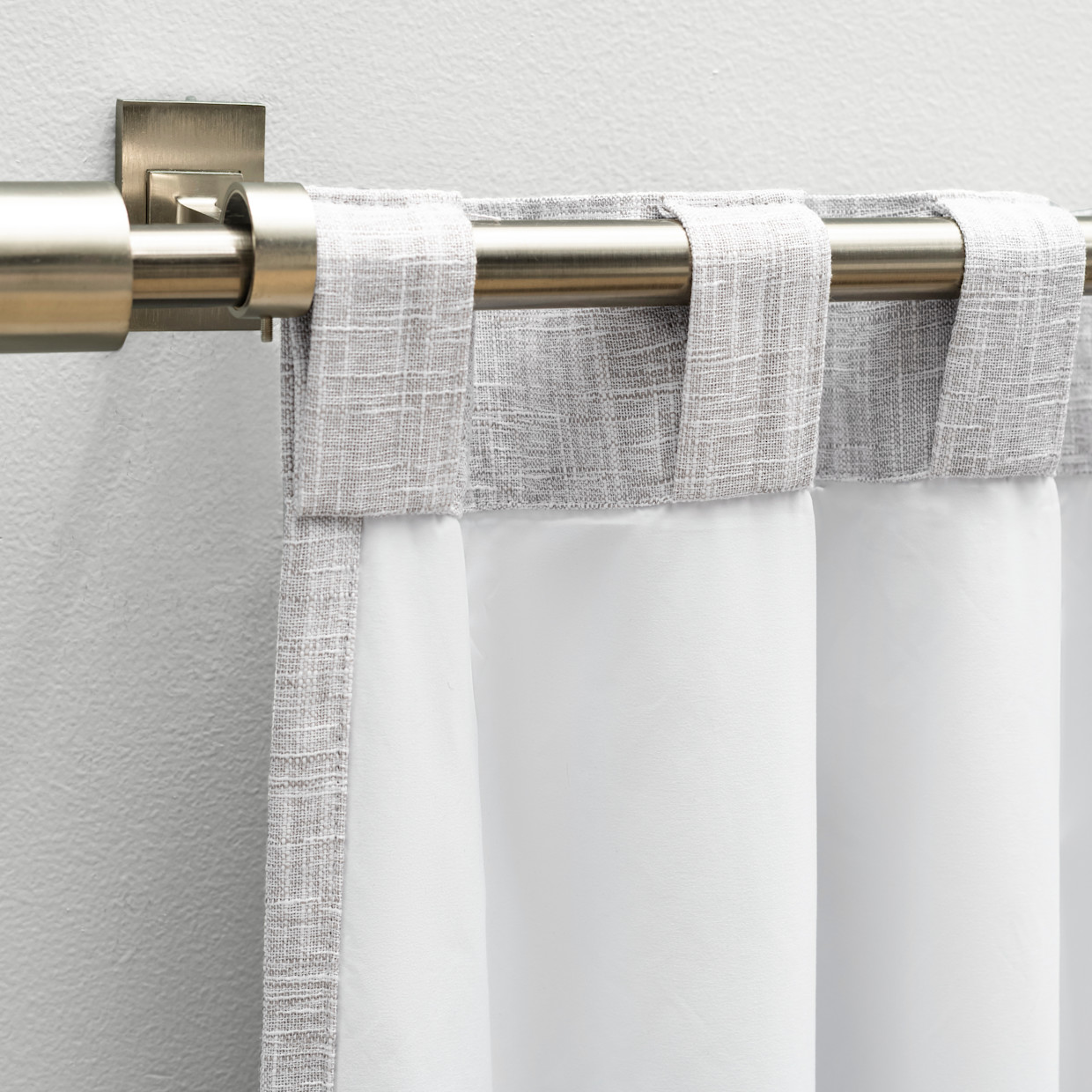 Ricardo Trading Haven Blackout Linen Curtain Panel - Light Grey, 52"W X 96"L.