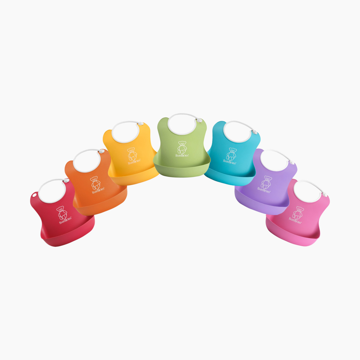 Babybjörn Rainbow Soft Bib Set (7 Pack) - Multi.