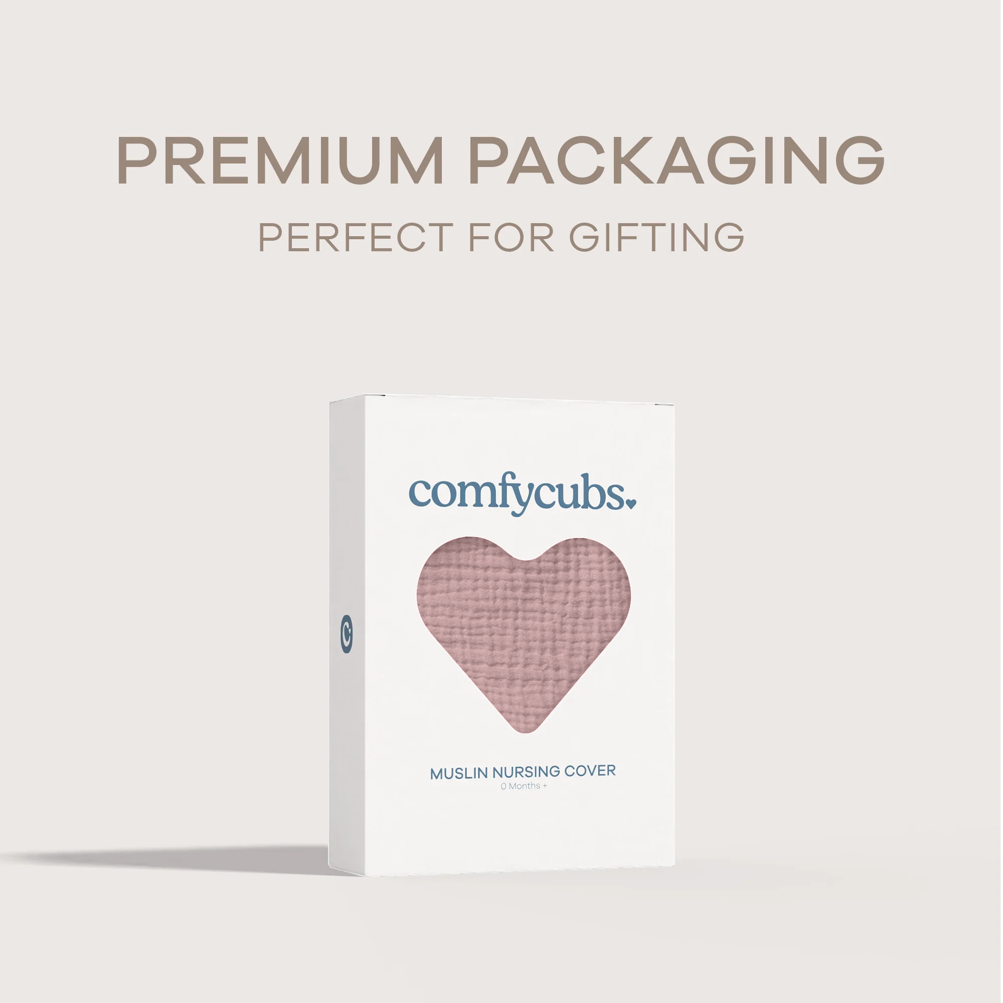 Comfy Cubs Muslin Nursing Cover with Adjustable Neck Strap - Mauve, 1.