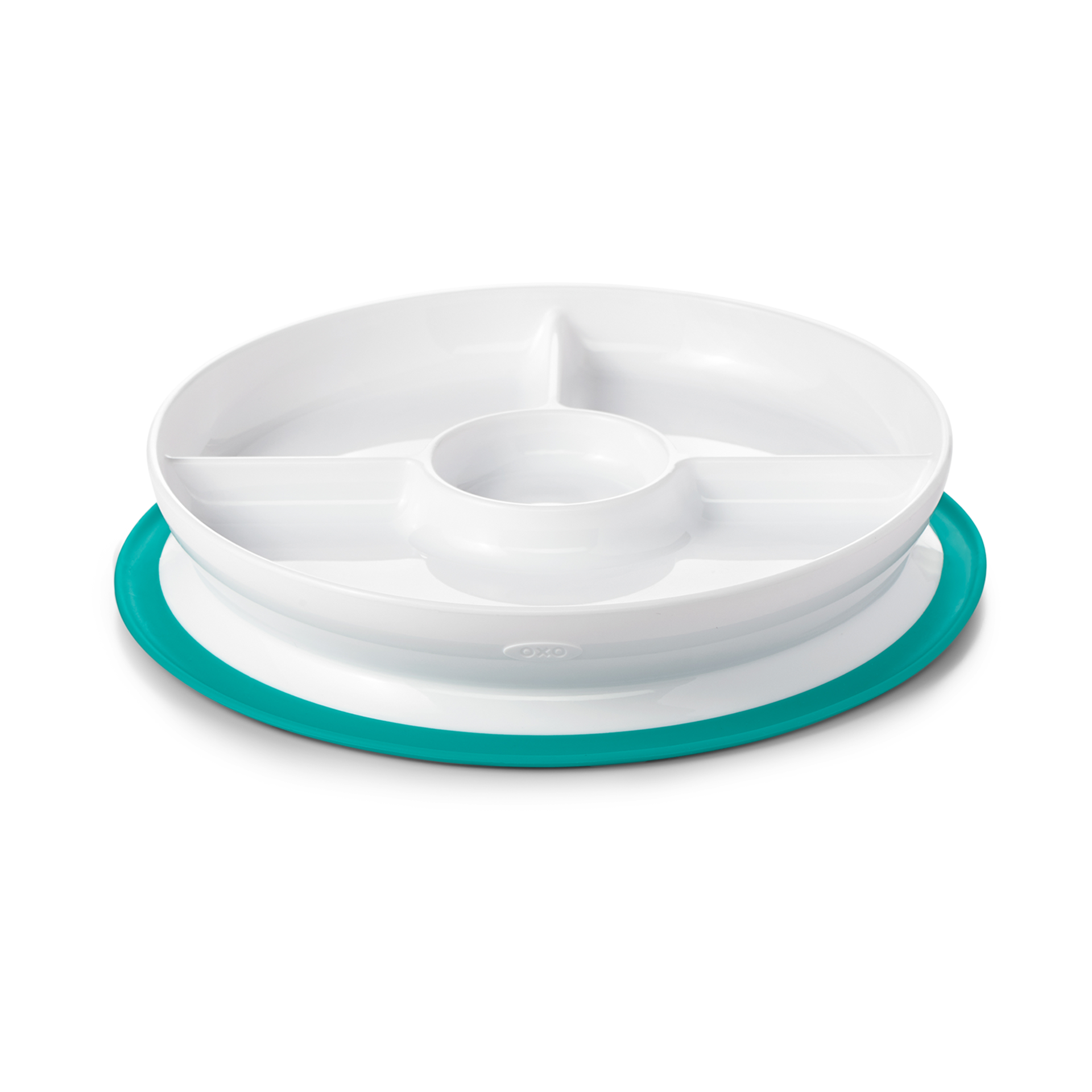 OXO Tot Stick & Stay Divided Plate - Teal - $13.29.