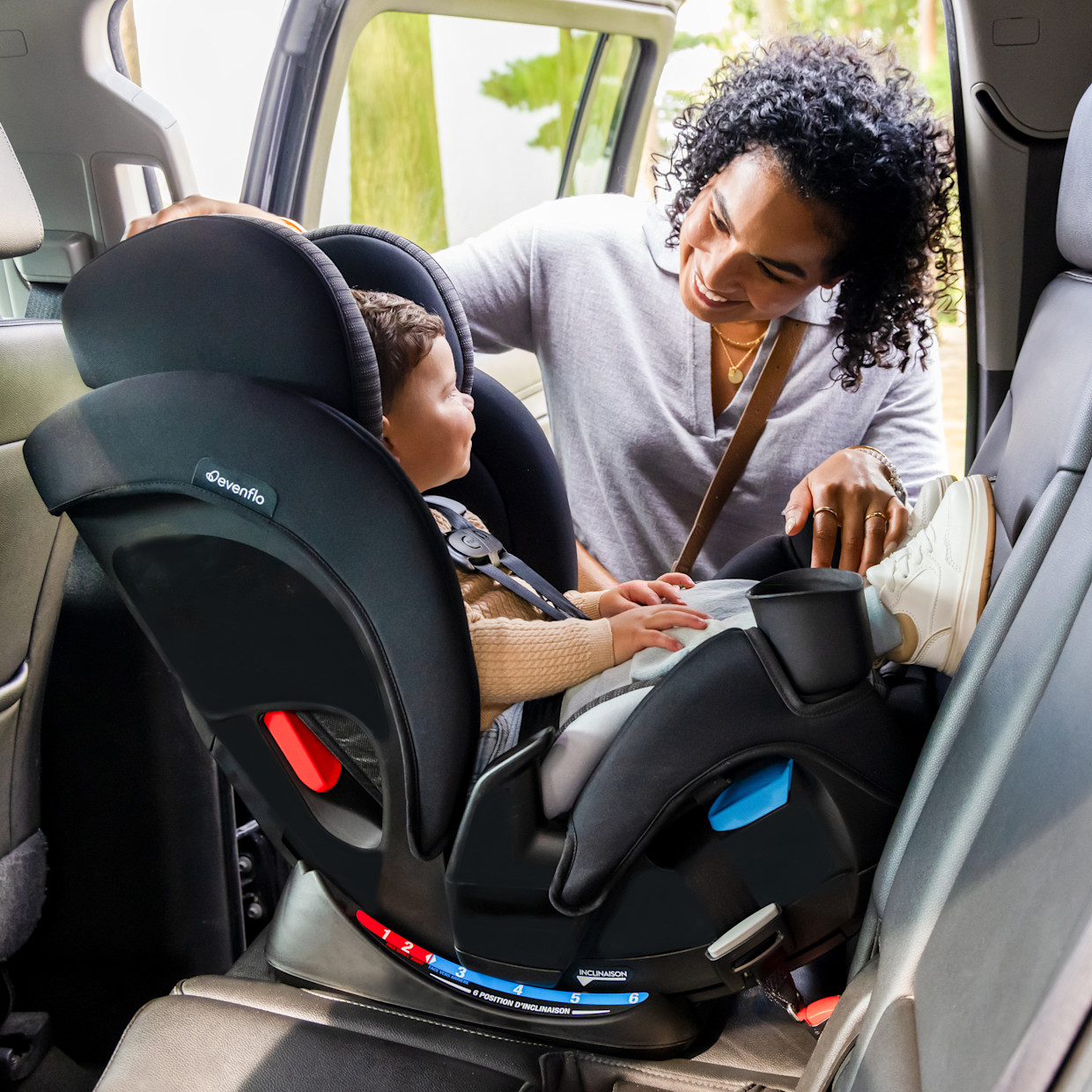 Evenflo All4Stages Slim+ 4-in-1 Convertible Car Seat - Baldwin Gray.