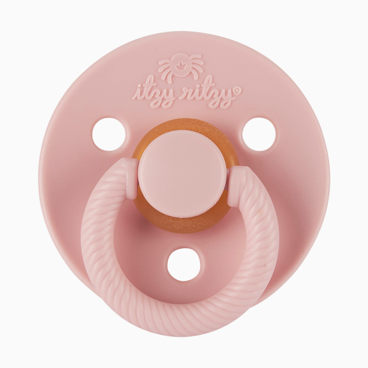 Itzy Ritzy 2-Pack Natural Rubber Pacifiers - Rosewood & Blossom.