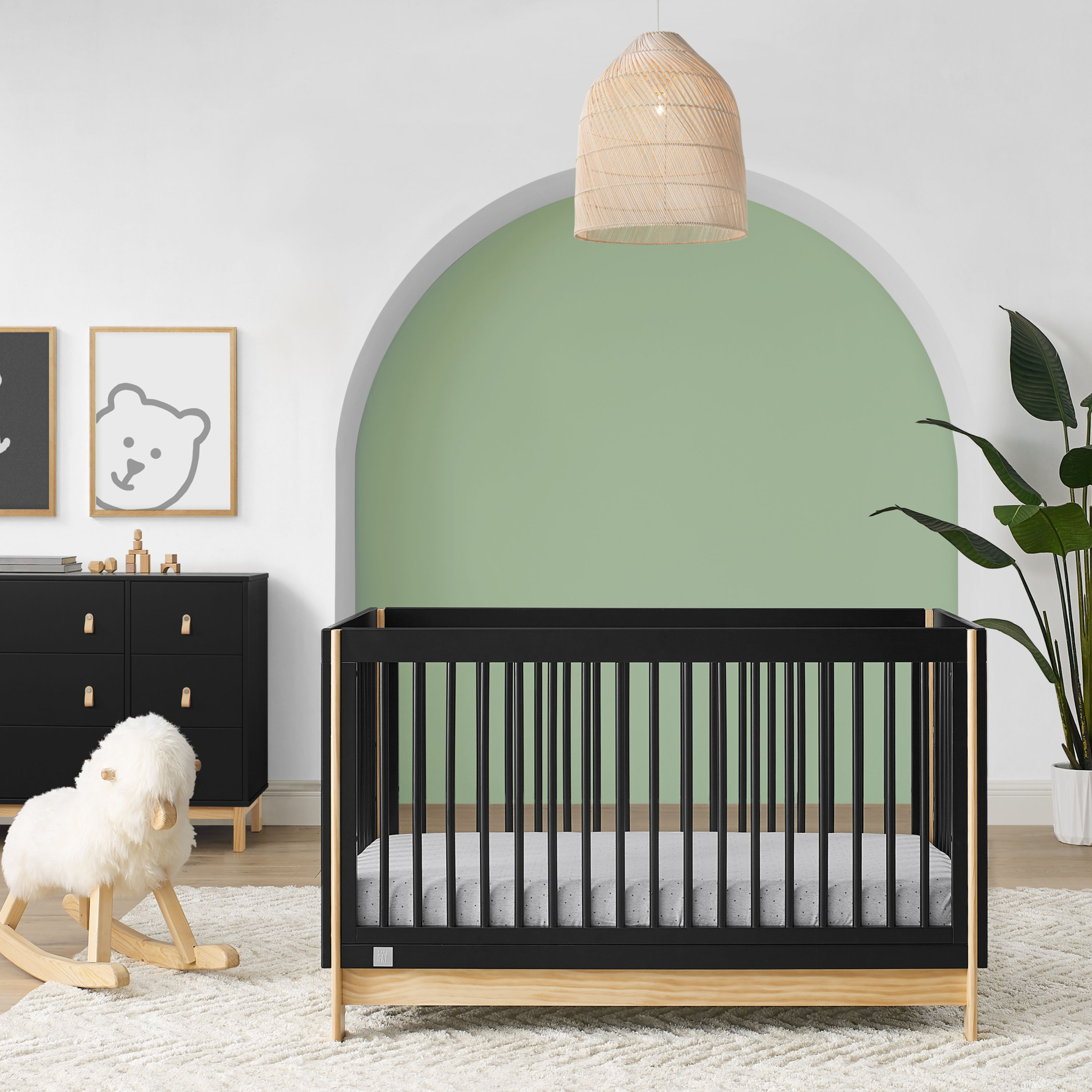 Delta Children BabyGap Tate 4-in-1 Convertible Crib - Ebony/Natural ...