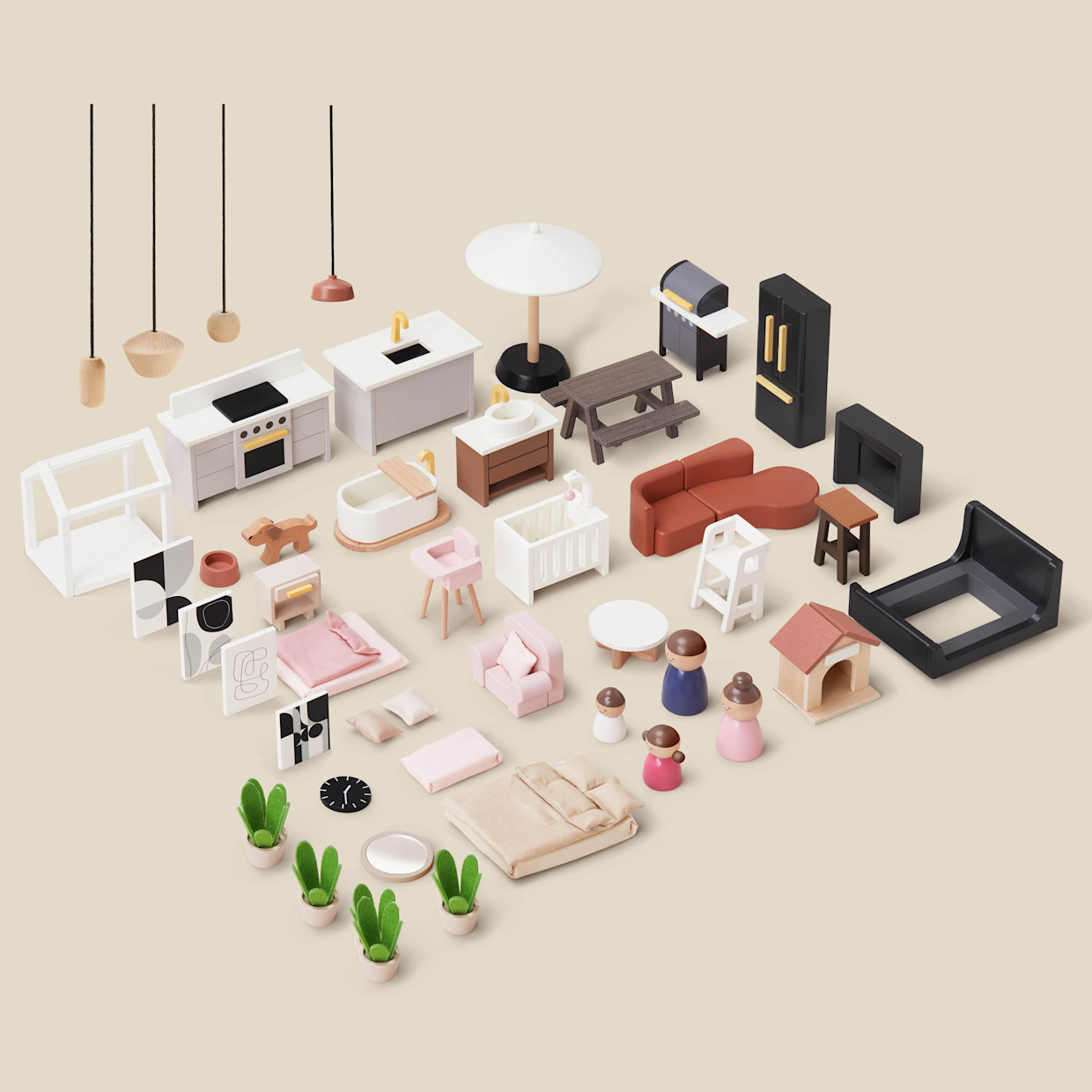 Tiny Land Modern Family Dollhouse.