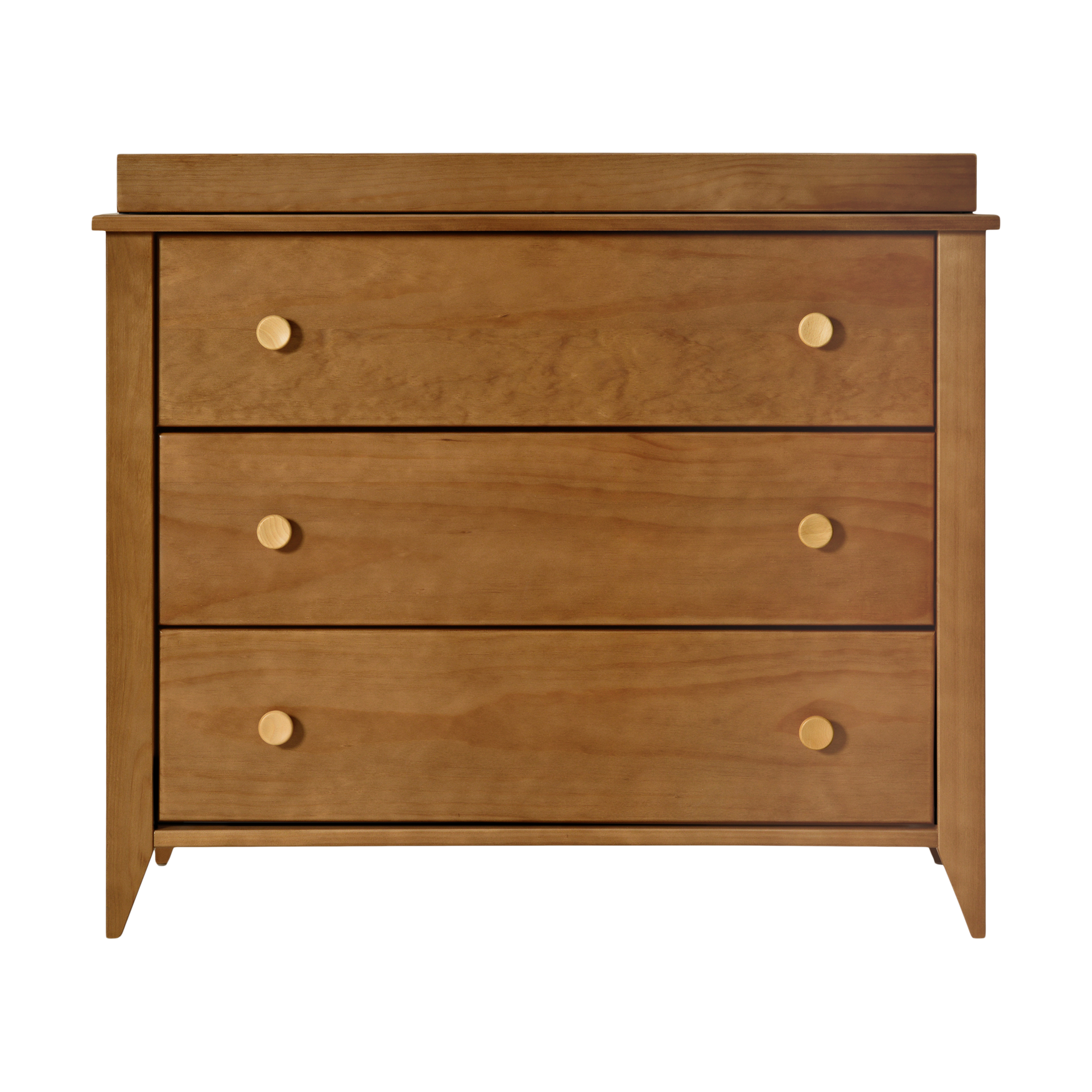babyletto Sprout 3-Drawer Changer Dresser - Chestnut / Natural.