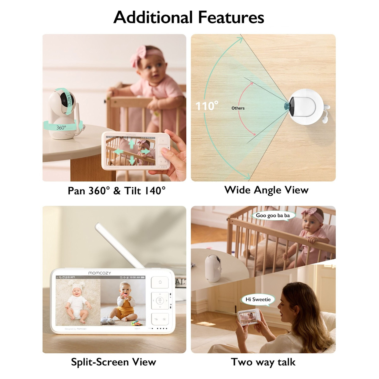 Momcozy 5.5'' Full HD Video Baby Monitor.