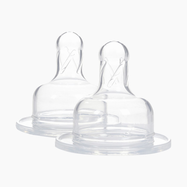 Dr. Brown's Natural Flow Wide Neck Silicone Nipples (2 Pack) - Level 1.