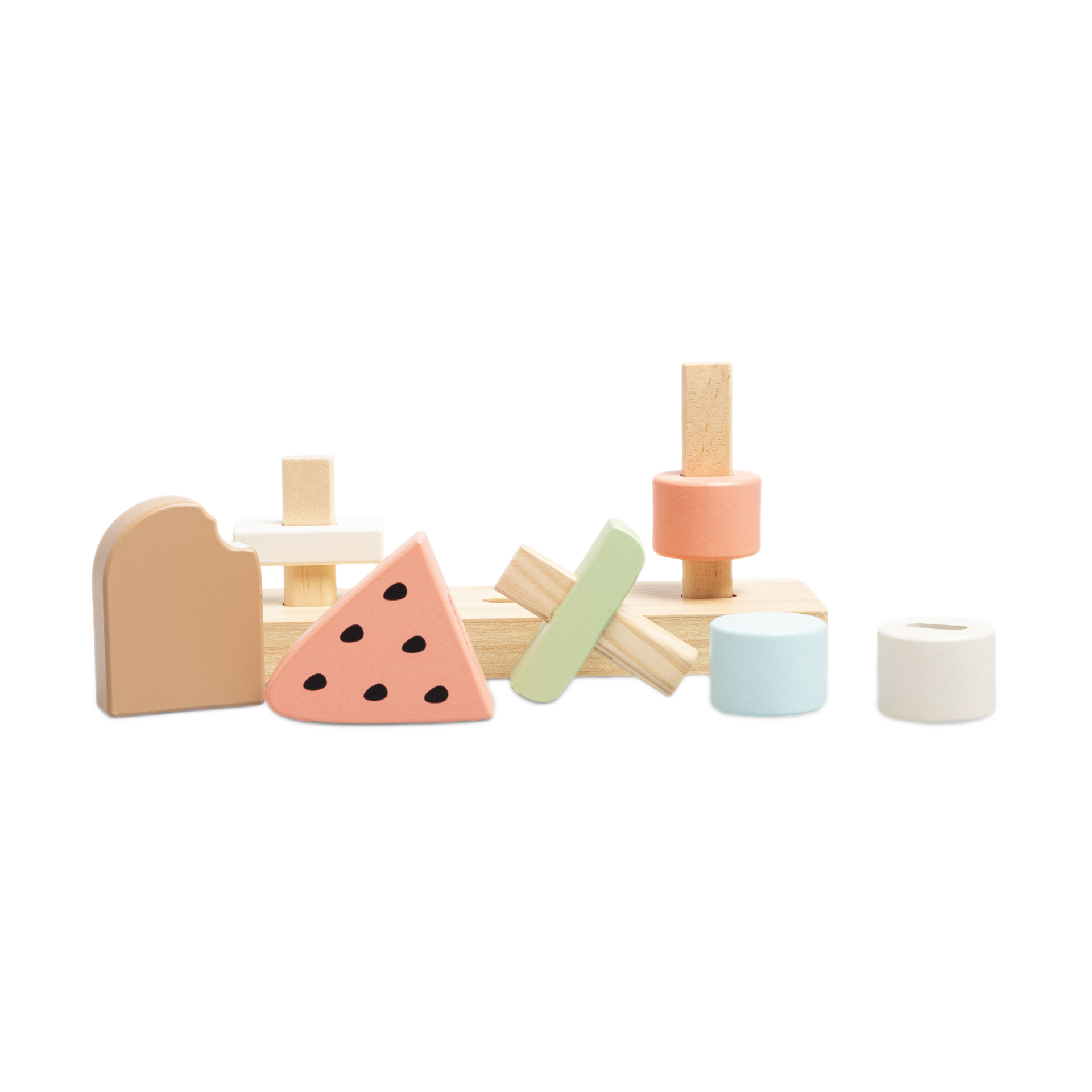 Pearhead Wooden Ice Cream Stacking Toy.