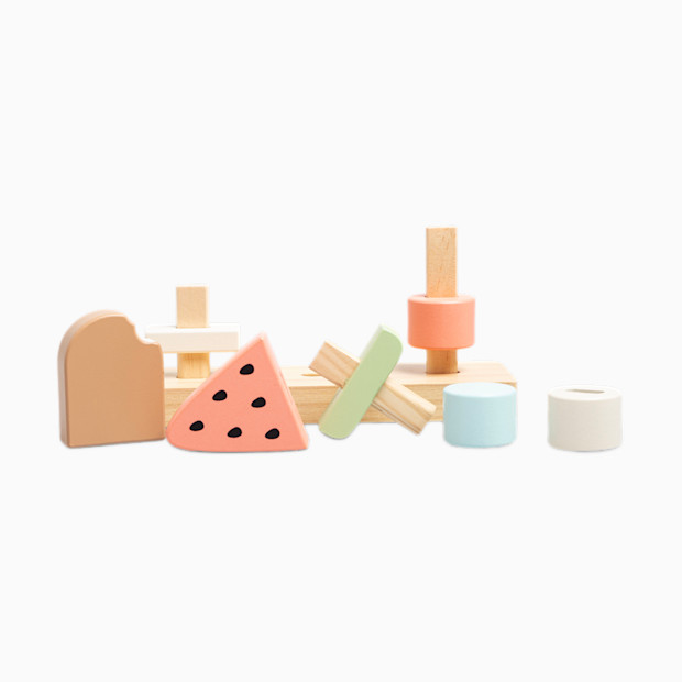 Pearhead Wooden Ice Cream Stacking Toy.