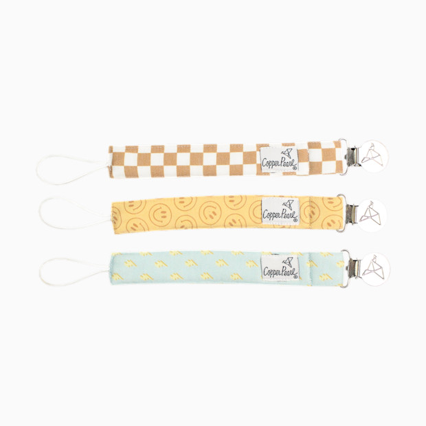 Copper Pearl Binky Clip Set (3 Pack) - Vance.