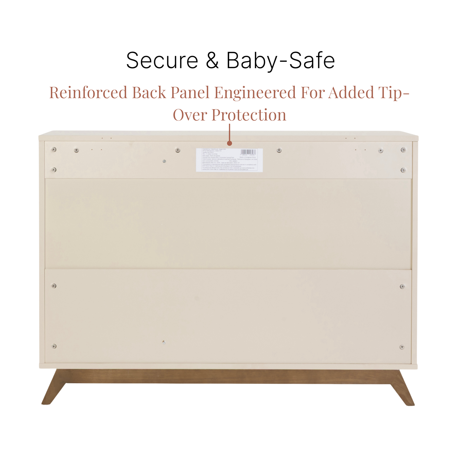 dadada Central Park 3-Drawer Dresser - Almond Milk/Natural.