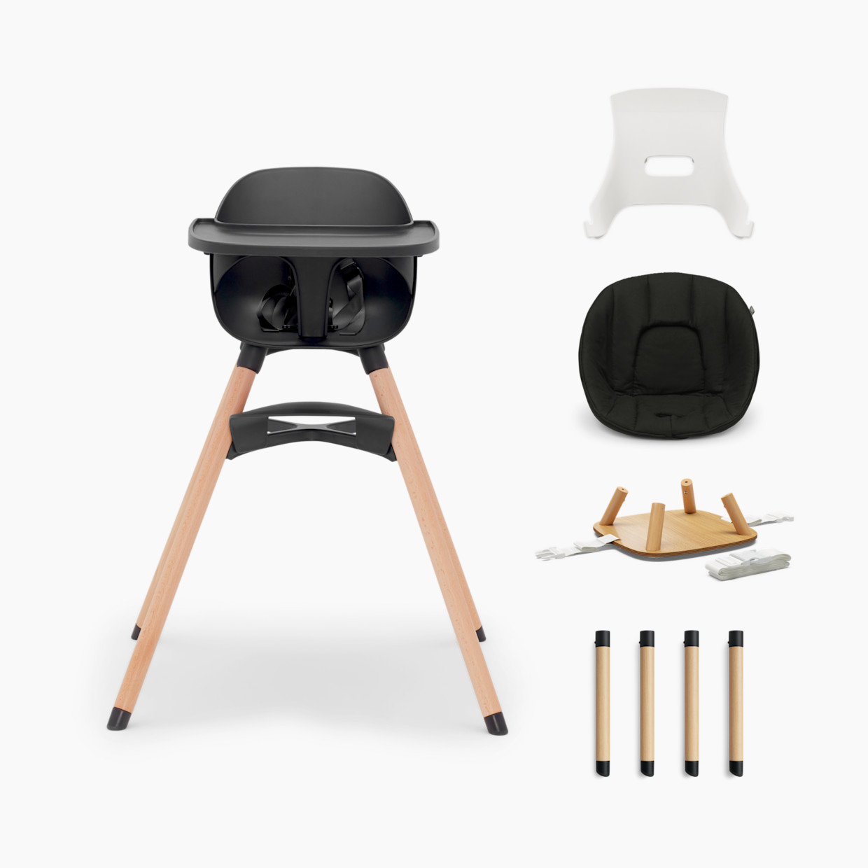 Lalo 3-in-1 High Chair Kit - Licorice.
