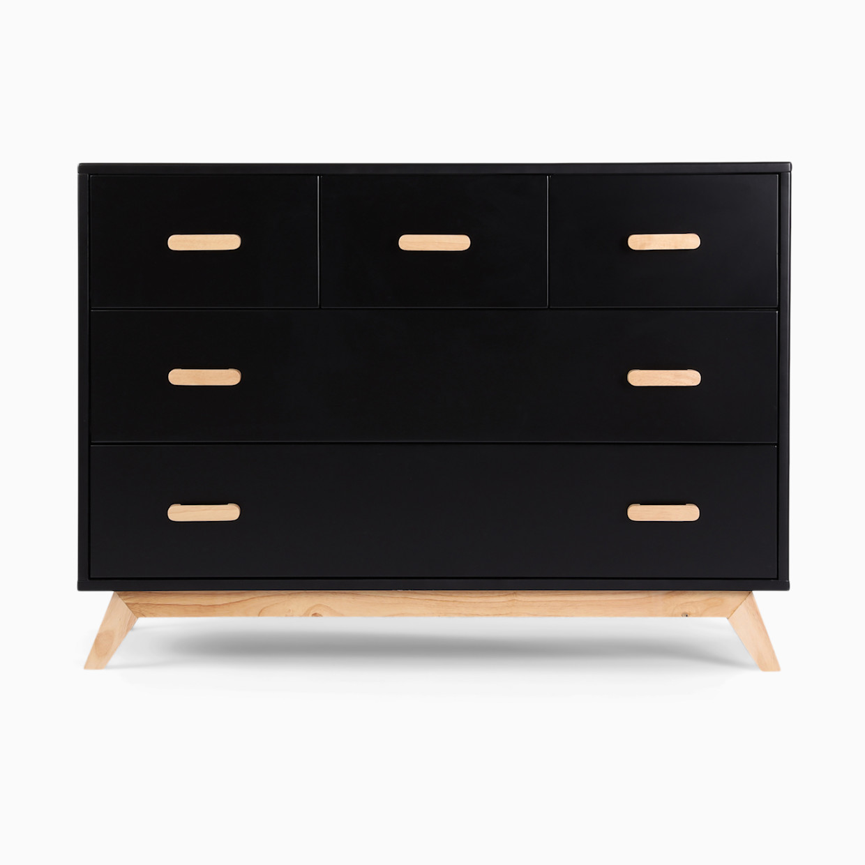dadada Soho 5-Drawer Dresser - Black/Natural.