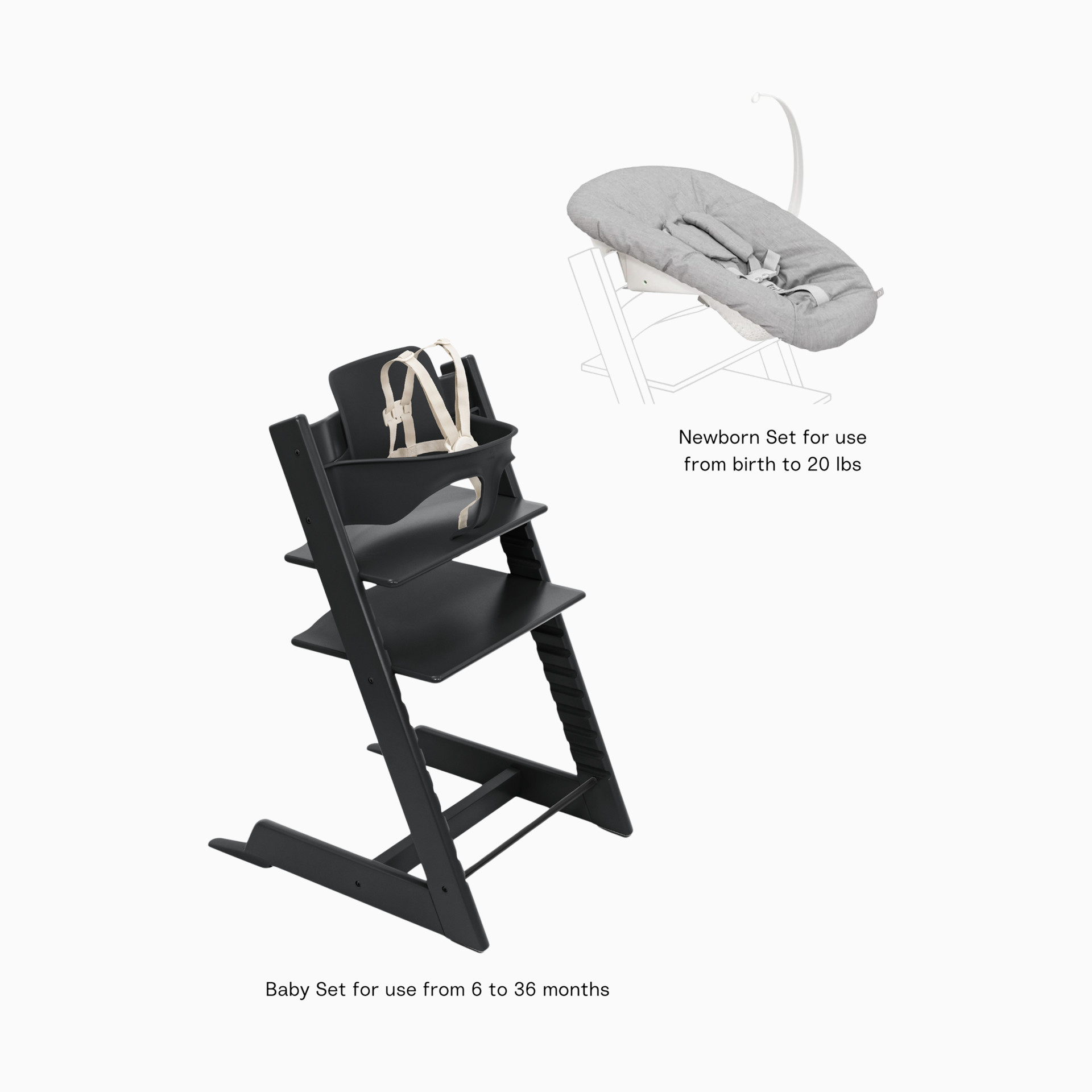 Stokke Tripp Trapp High Chair² + Newborn Set - Oak Brown