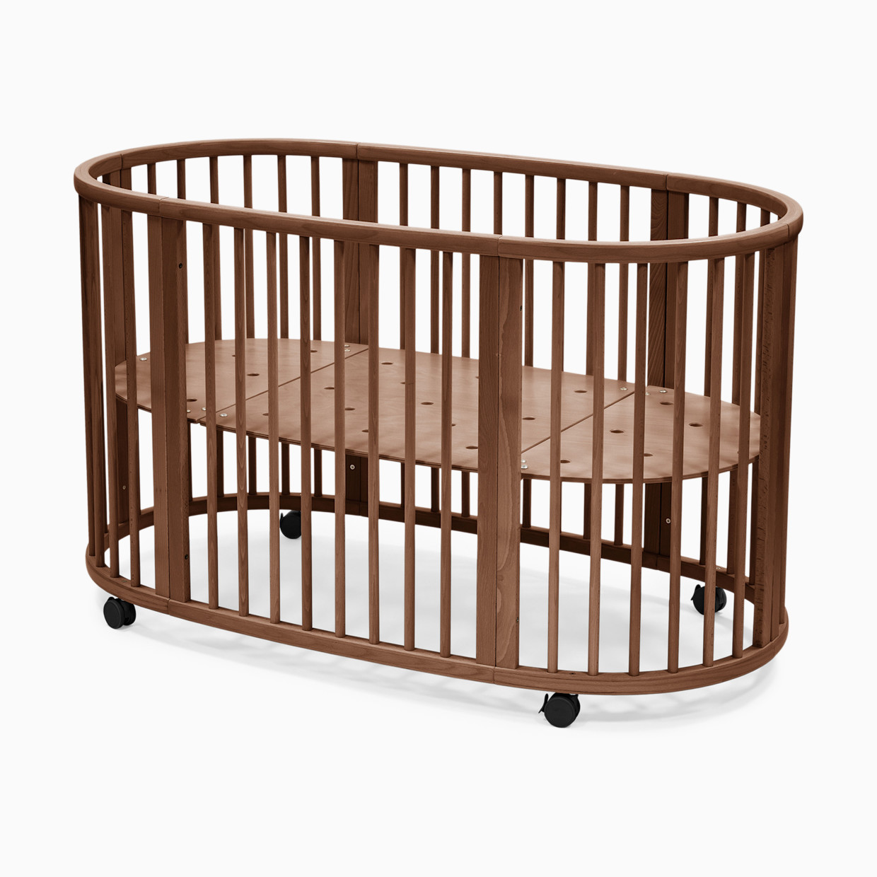 Stokke Sleepi Convertible Crib with Mattress - Warm Brown/White.