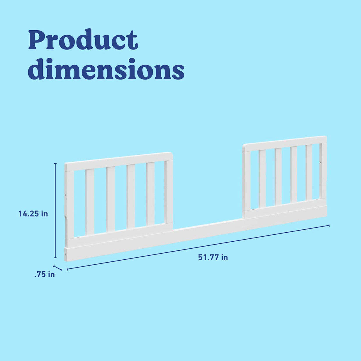 Storkcraft Universal Toddler Safety Guardrail Kit (Slats) - White.