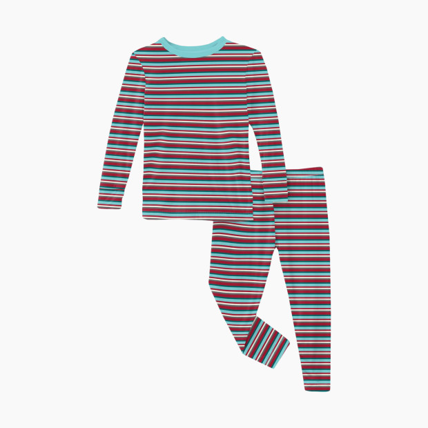KicKee Pants Toddler Christmas Stripe Matching Family Pajamas - Christmas Stripe, 3 Years.