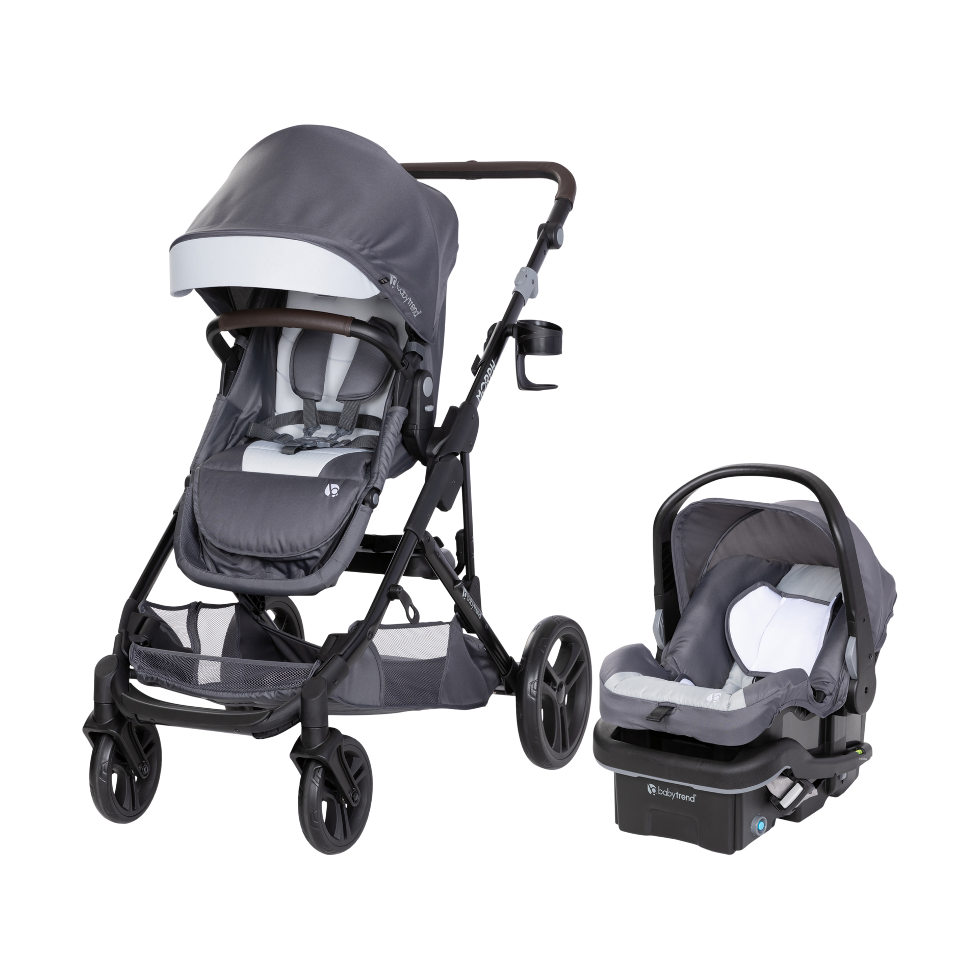 Baby Trend Morph Single to Double Modular Travel System Dash Grey