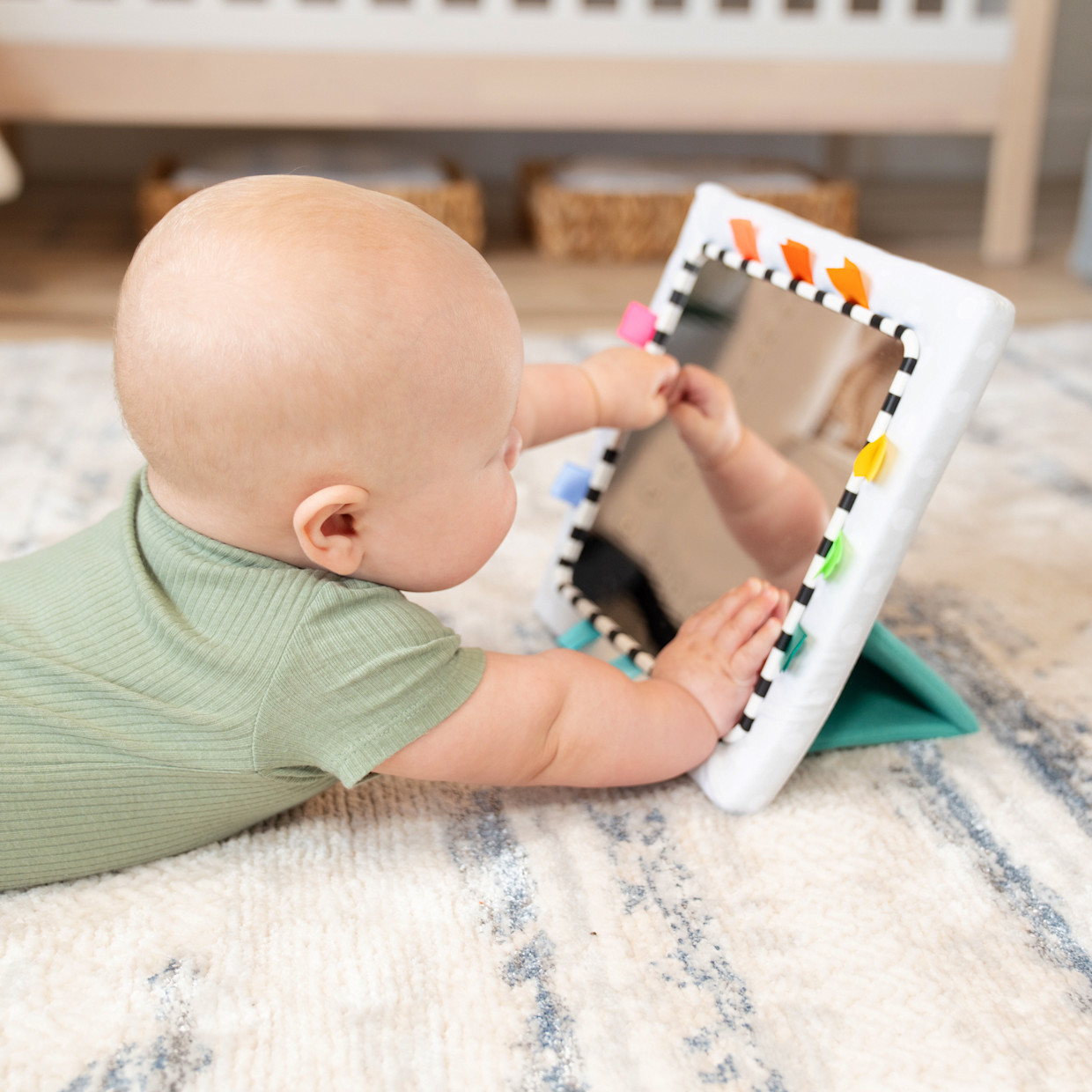 Sassy Happy Hues Tummy Time Floor Mirror.