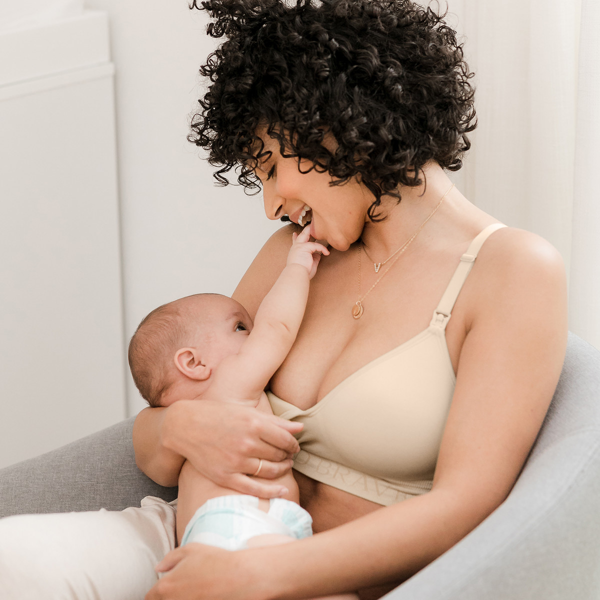 Kindred Bravely Signature Sublime Contour Maternity & Nursing Plunge Bra - Beige, 1 X Busty.